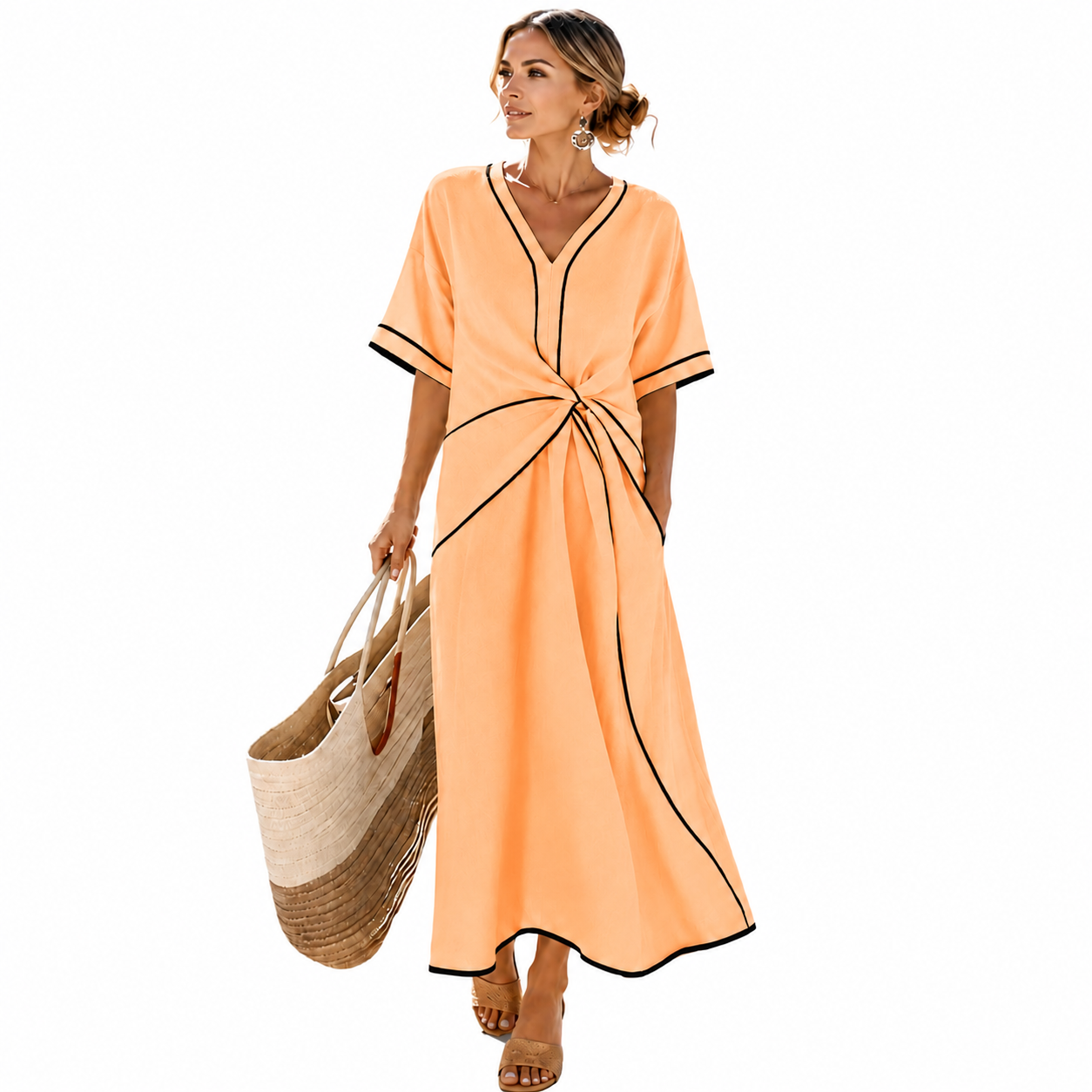 Robe "Bella" Robe Longue Effet Drapé