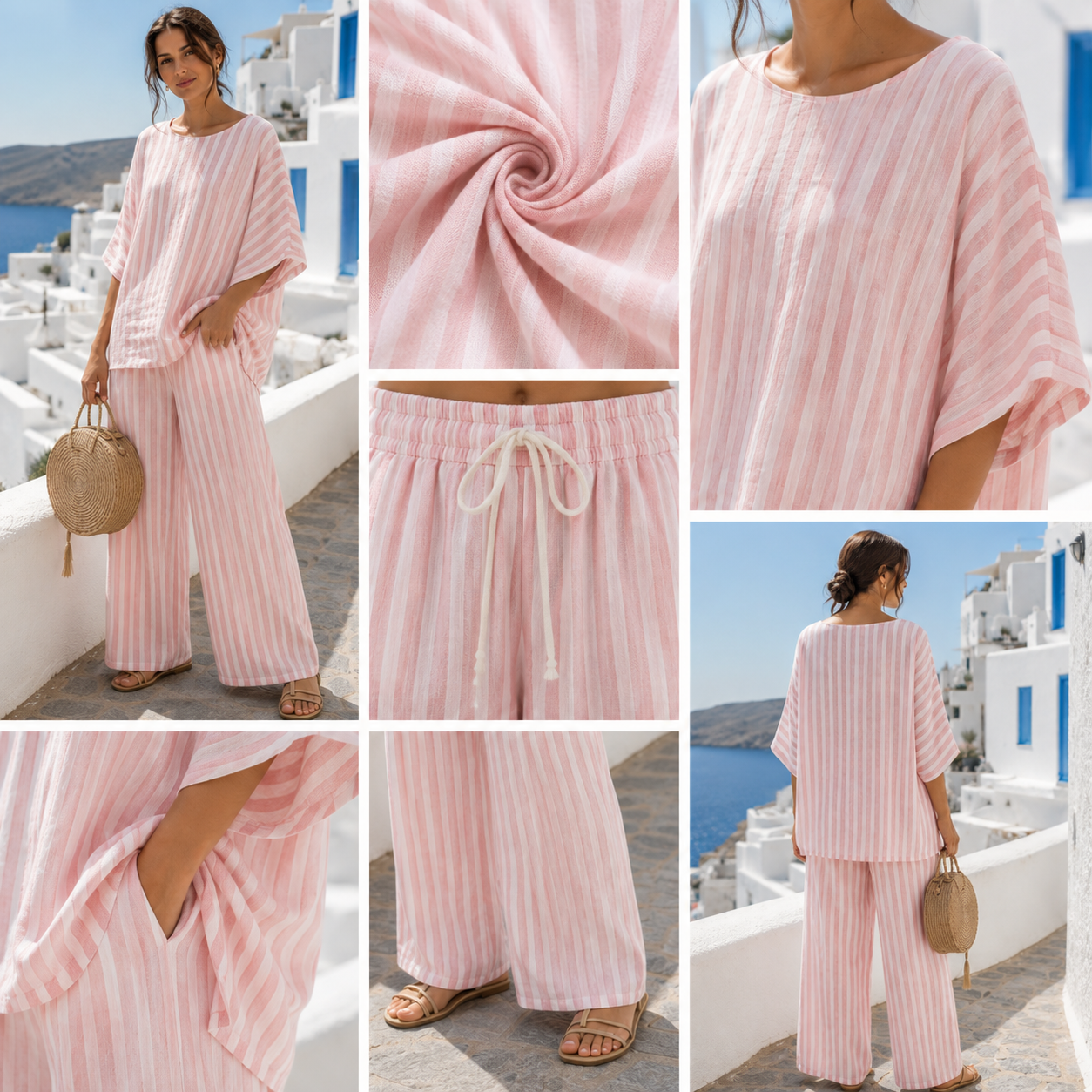 Ensemble "Santorini" Lin Rayé